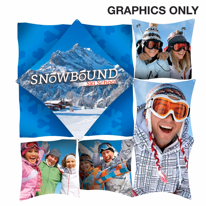 9-Quad Straight InterChange Graphic Panels (Deluxe GeoMetrix Classic)