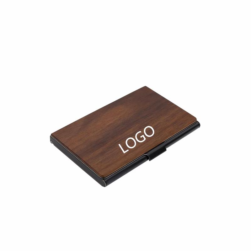 Business Card Case With Wooden Cover