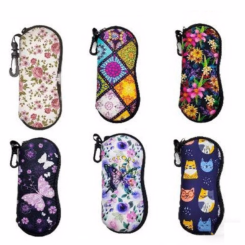 Custom Glasses Case Zipper Wallet With Keychain
