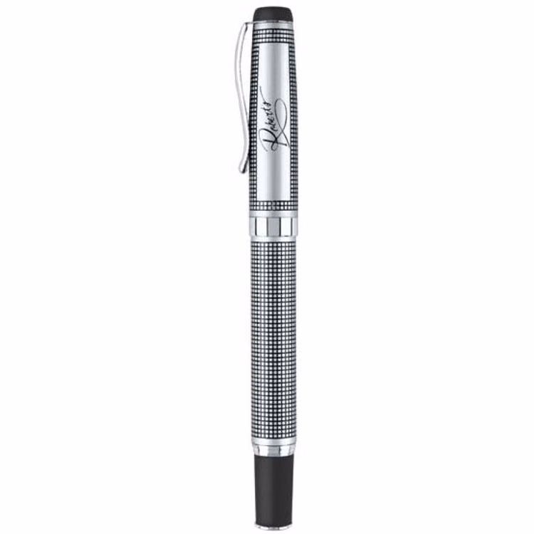 Hess Satin Chrome Brass Rollerball Pen