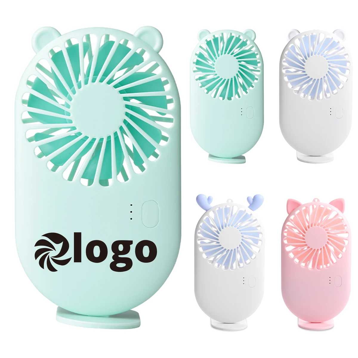 Mini Portable Handheld Fan With Cell Phone Stand 1