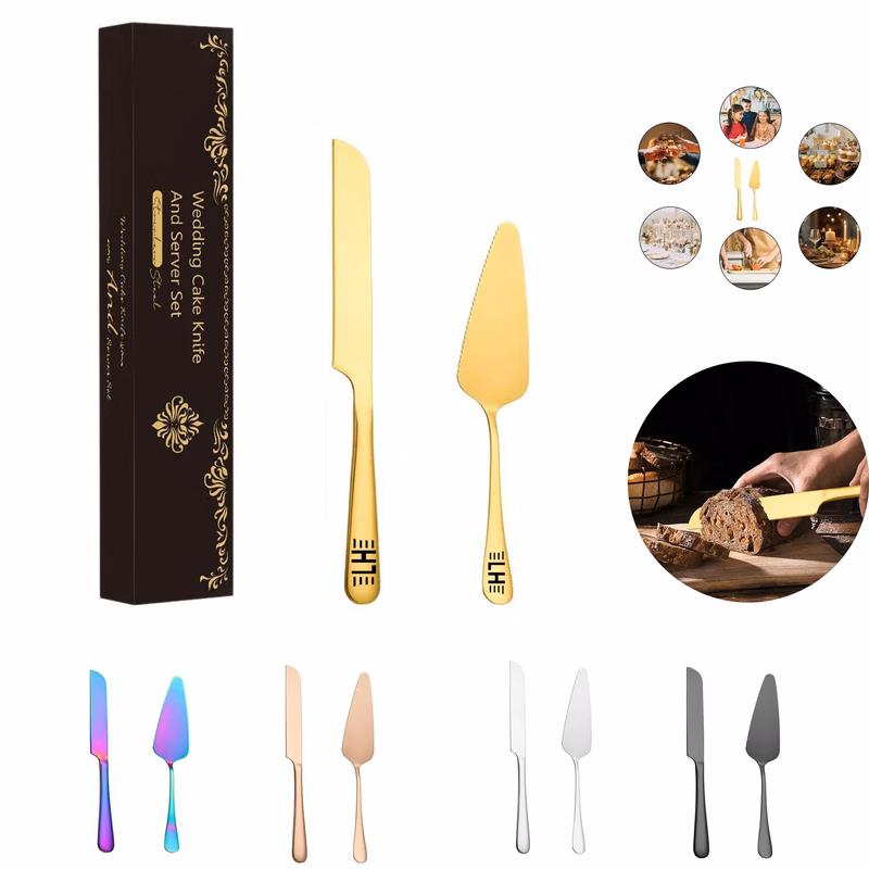 Stainless Steel Dessert Knife And Spatula Set