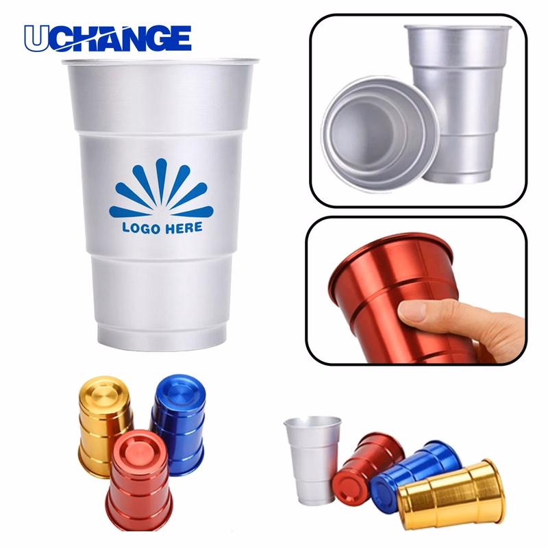 Recyclable Aluminum Cup Container for Events (16 oz)