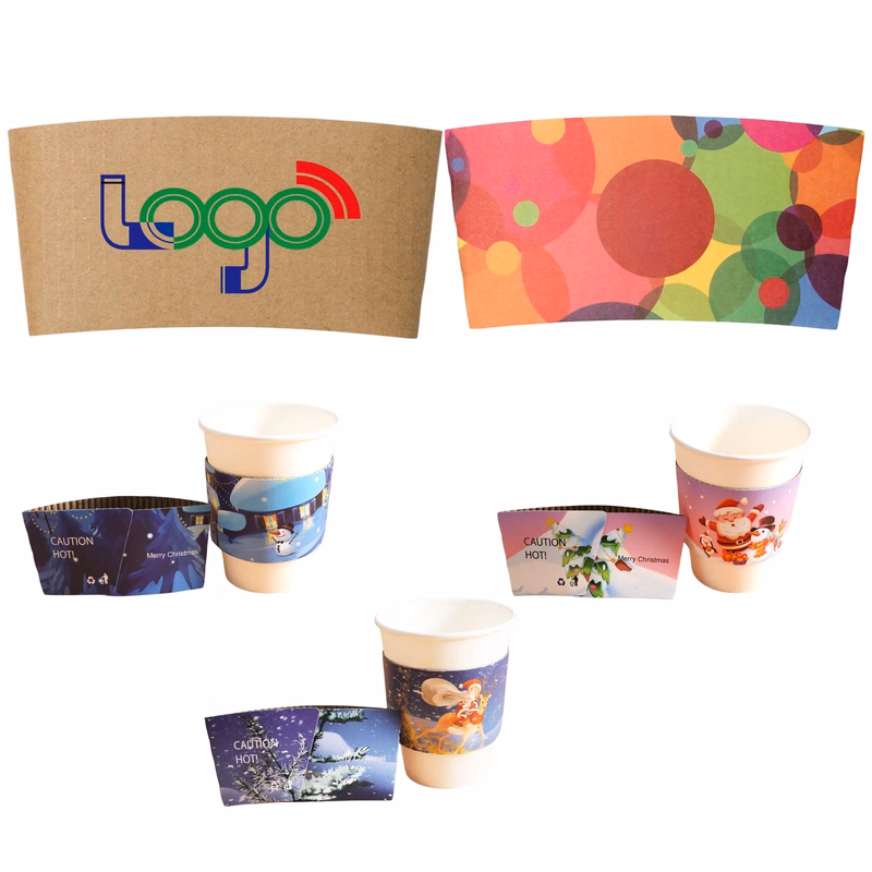 10-20oz Kraft Paper Cup Sleeve MOQ 100PCS