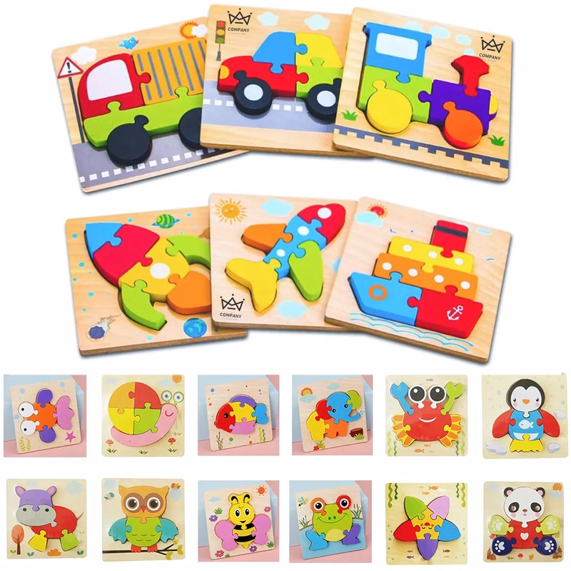 Wooden Toddler Puzzles Toys for 1 2 3 Years Old Boys Girls