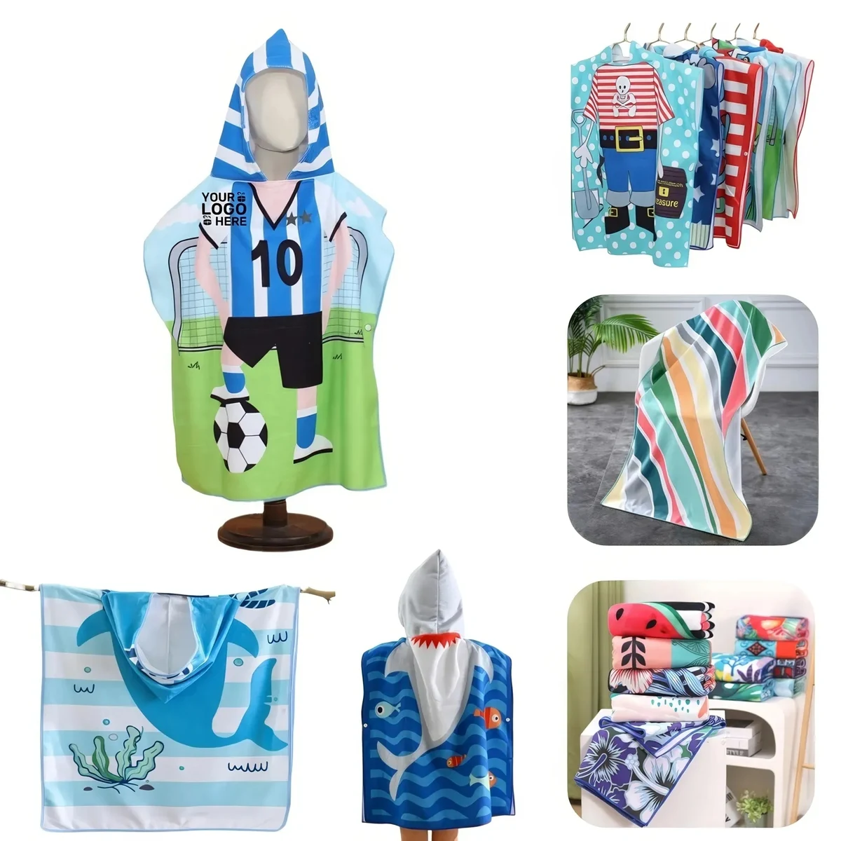 Childrens Bathrobe Bath Towel 1