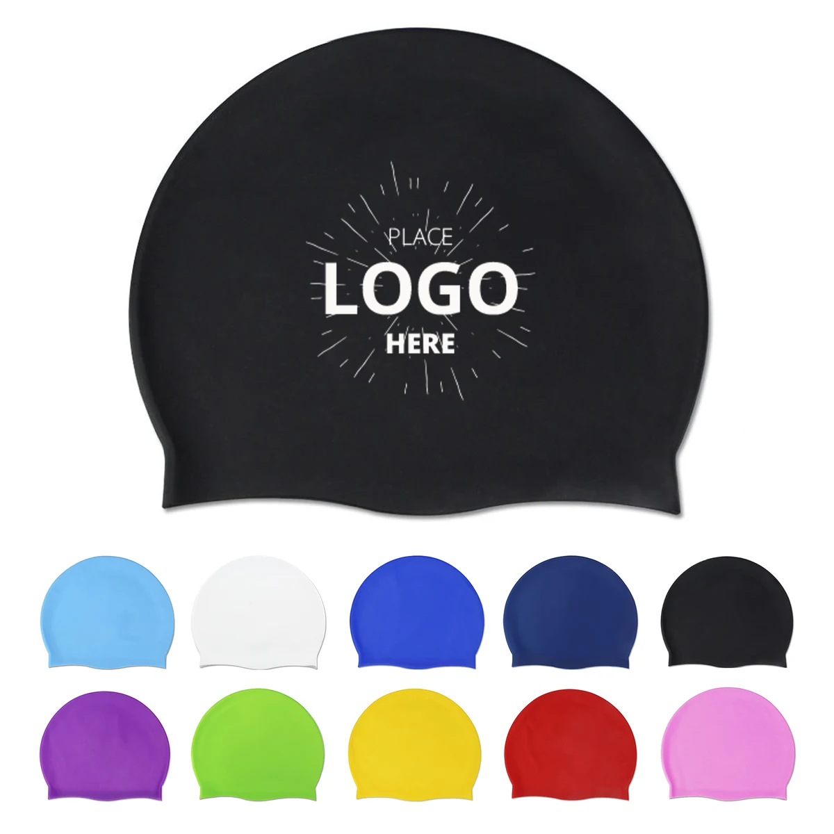 Adult Silicone Waterproof Swim Cap 1