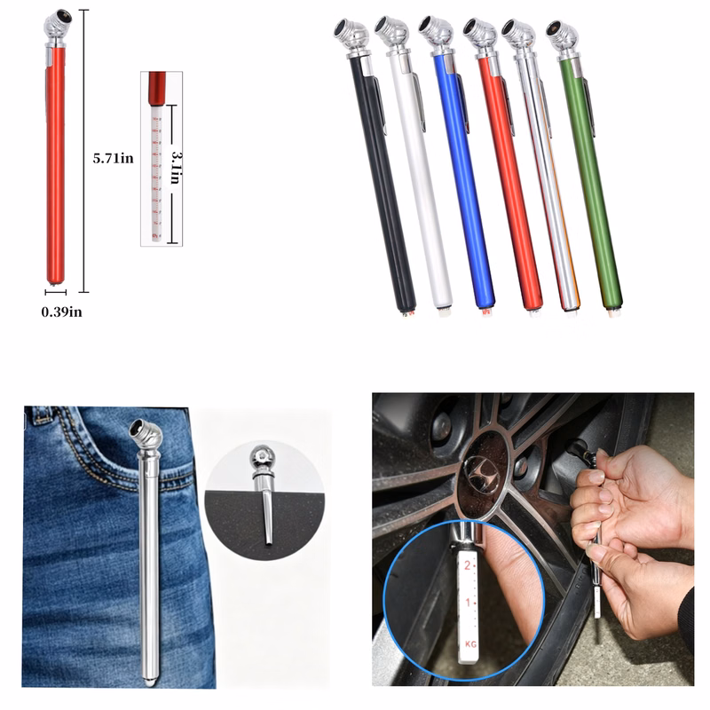 Colored Metal Tire Pressure Gauge