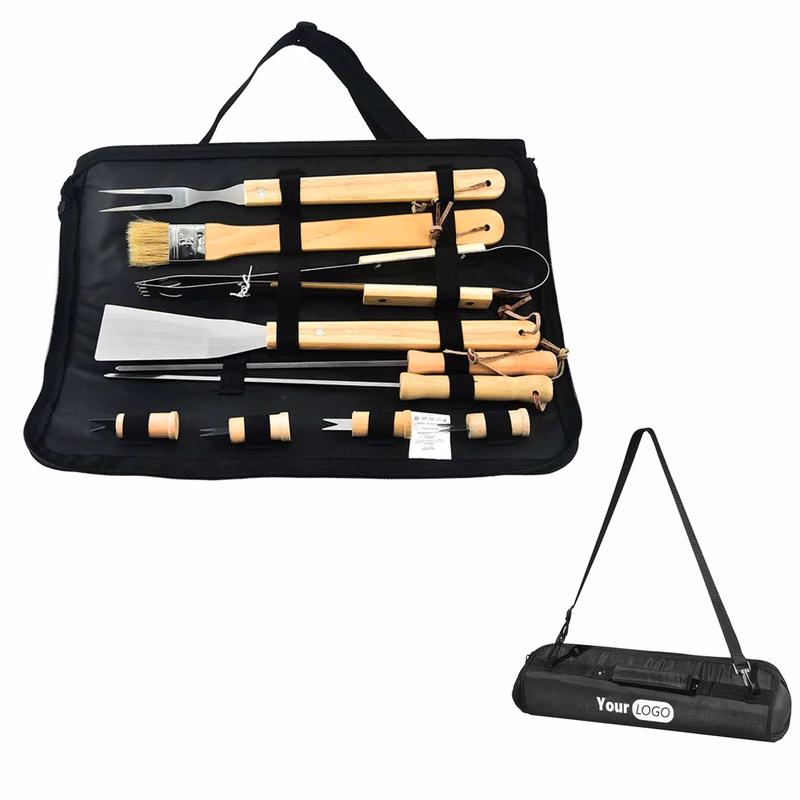 11 Piece Barbeque (BBQ) Set with Polyester Carrying Case
