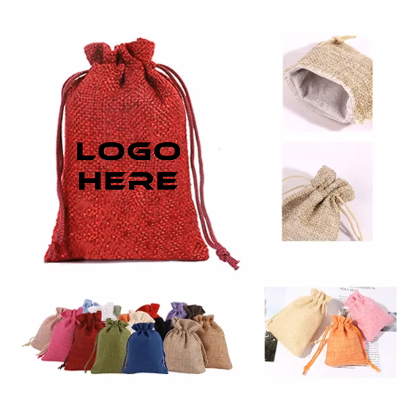 Burlap Drawstring Bags