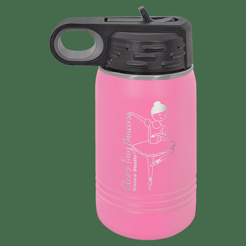12 oz. Pink Laser Engraved Polar Camel Water Bottles