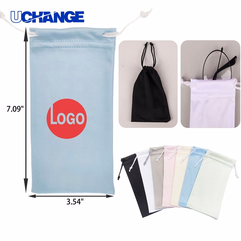 Eyewear Durable Microfiber Drawstring Eyeglasses Bag Organizer
