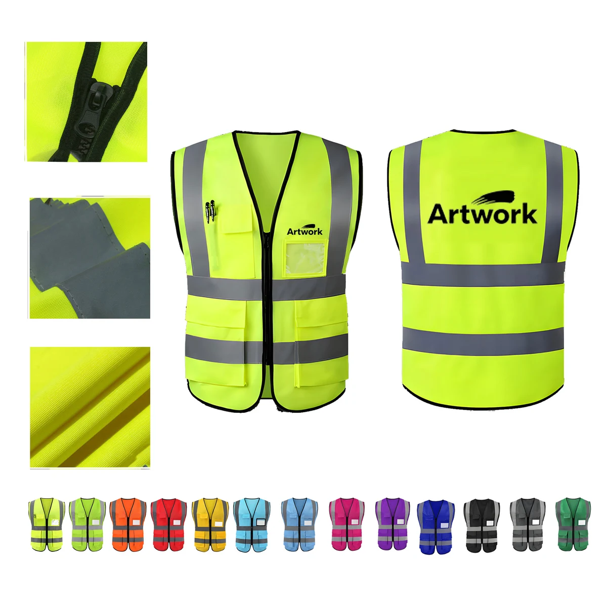 Multi Pocket Reflective Vest 1