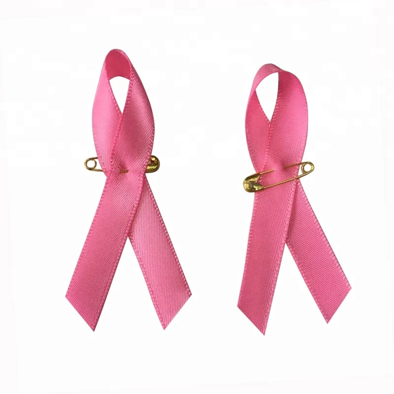 Breast Cancer Awareness Satin Ribbon Pins 1