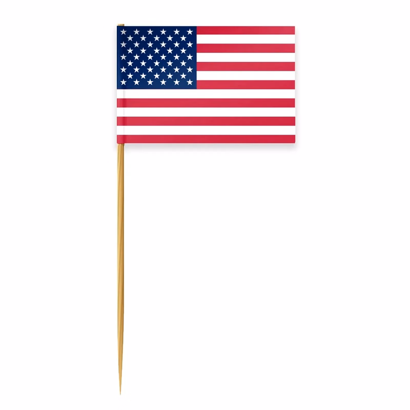 USA Toothpick Flag with a 4" Toothpick