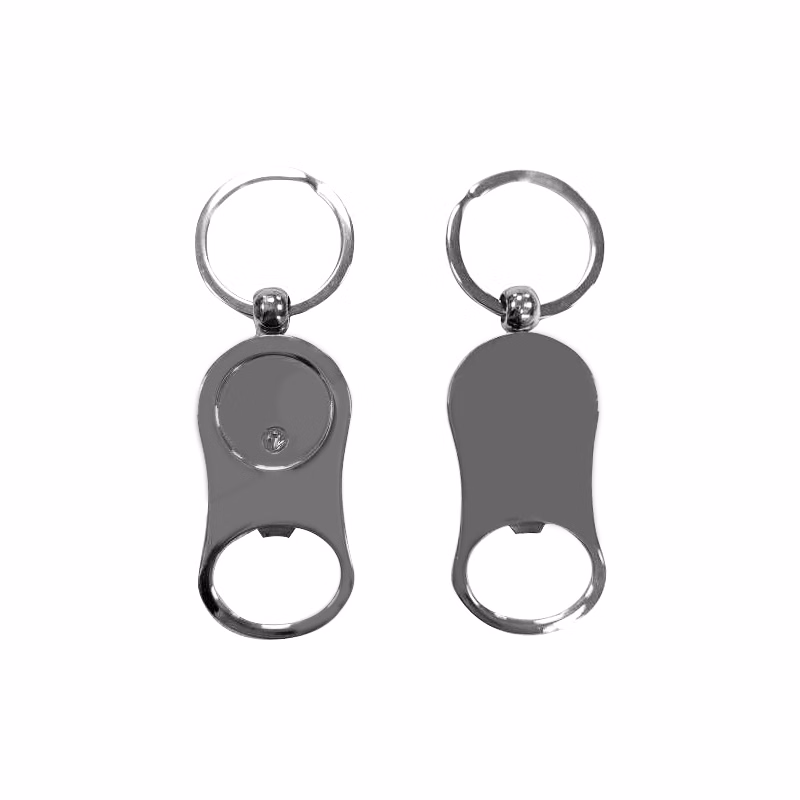 Curved Metal Bottle Opener Keyring