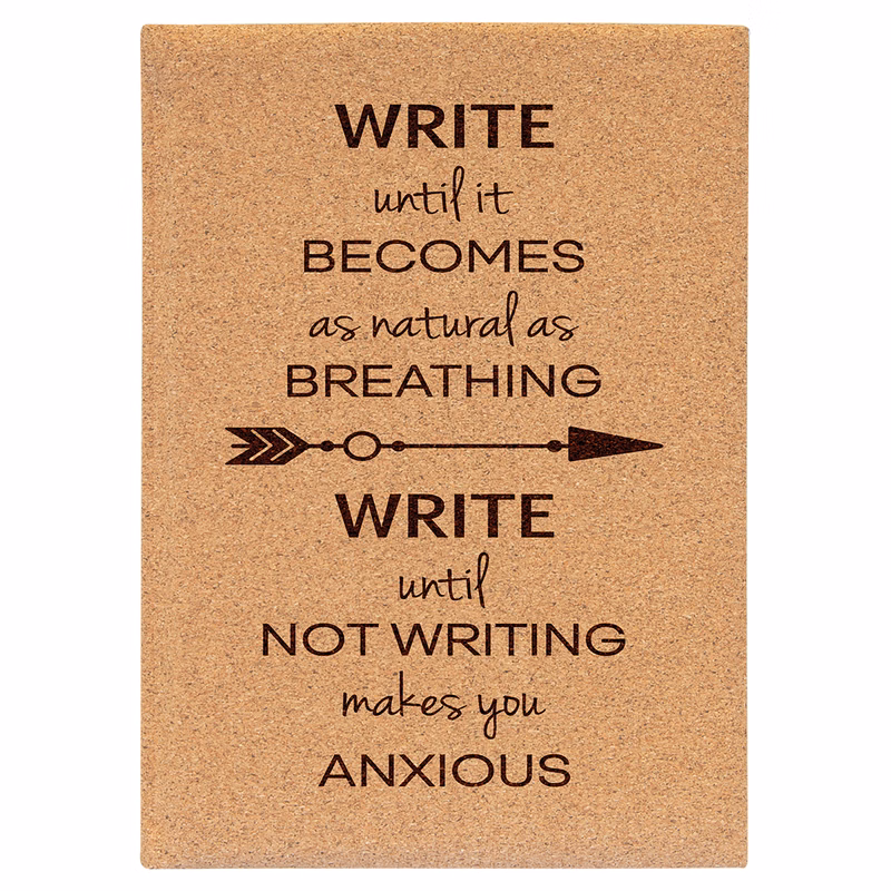 7" x 9 3/4" Cork Leatherette Journal-Lined Paper