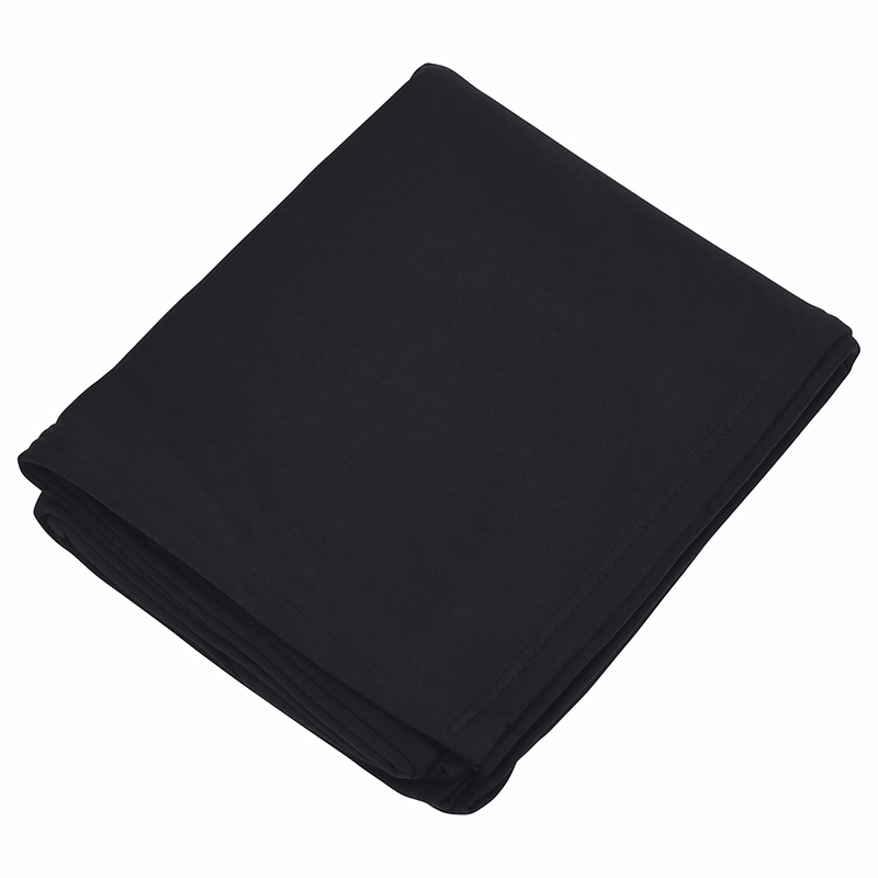 Black Oversized Jersey Fleece Throw Blankets