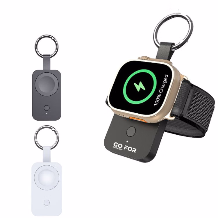 Portable Watch Wireless Charging Power Bank with Keychain