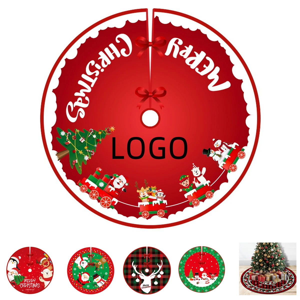 35.4" Christmas Tree Skirt 1