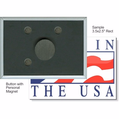 Personal Magnet 3 1/2 Inch X 2 1/2 Inch Rectangular Button