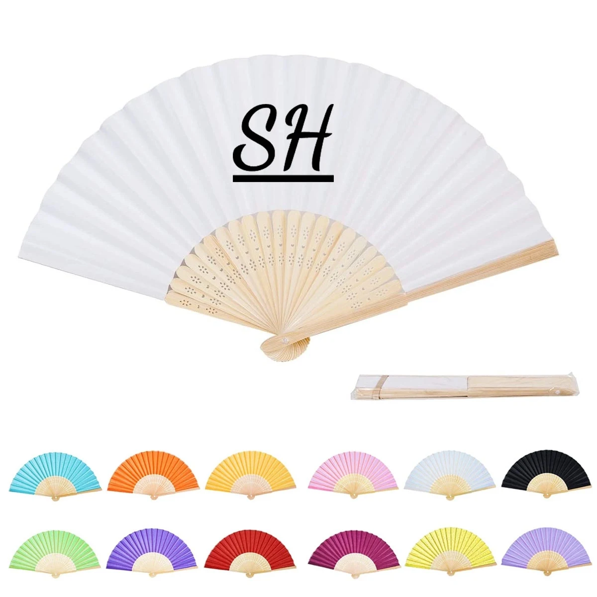 Paper Bamboo Folding Fan 1