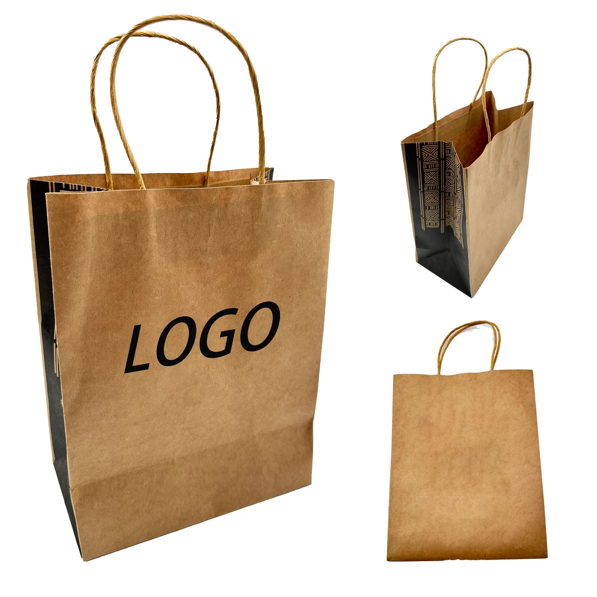 Kraft Paper Bag With Handles MOQ 100PCS 1
