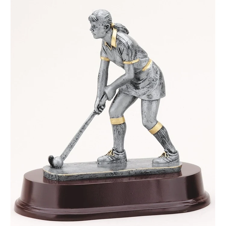 7" Tall Field Hockey Female Figure Award 1