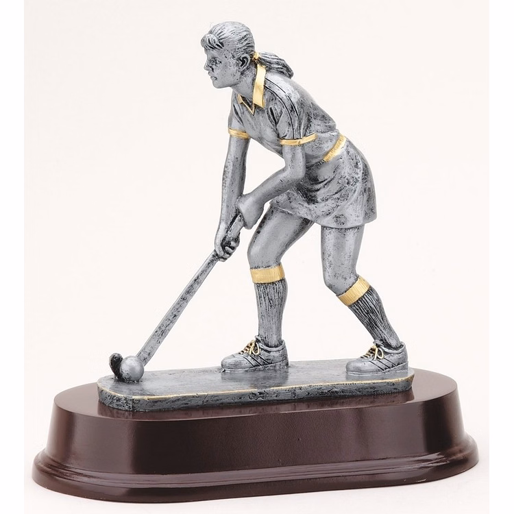 7" Tall Field Hockey Female Figure Award