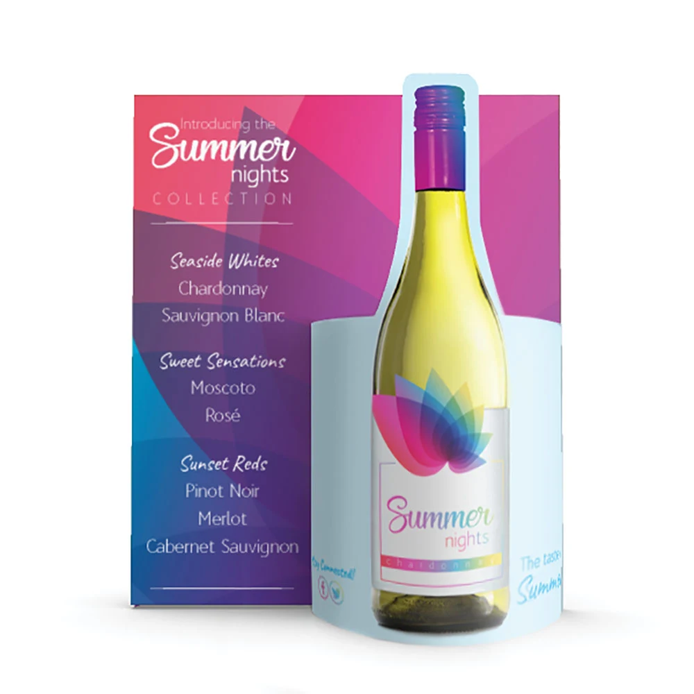 White Wine Wave 3D Table Tent 1