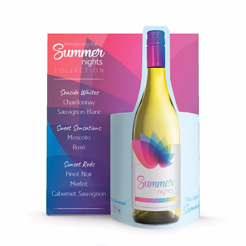 White Wine Wave 3D Table Tent
