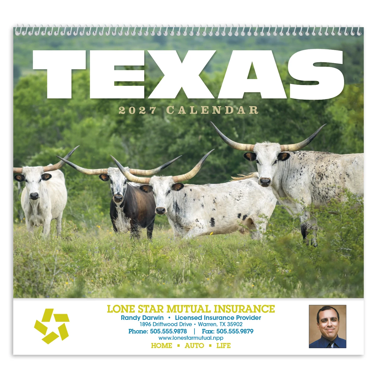 HotLine® Products Texas Appointment Calendar - Spiral 1