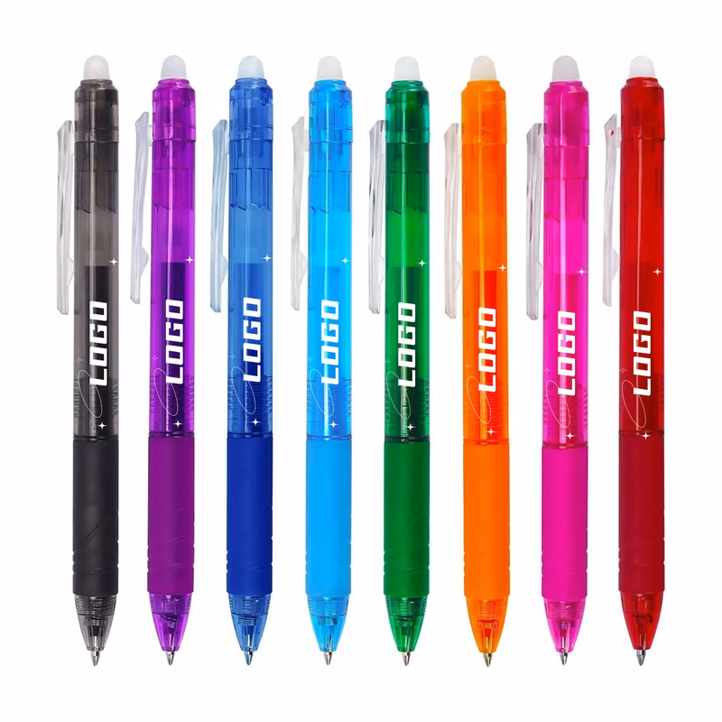 Erasable Ballpoint Pen With Color Ink And Eraser