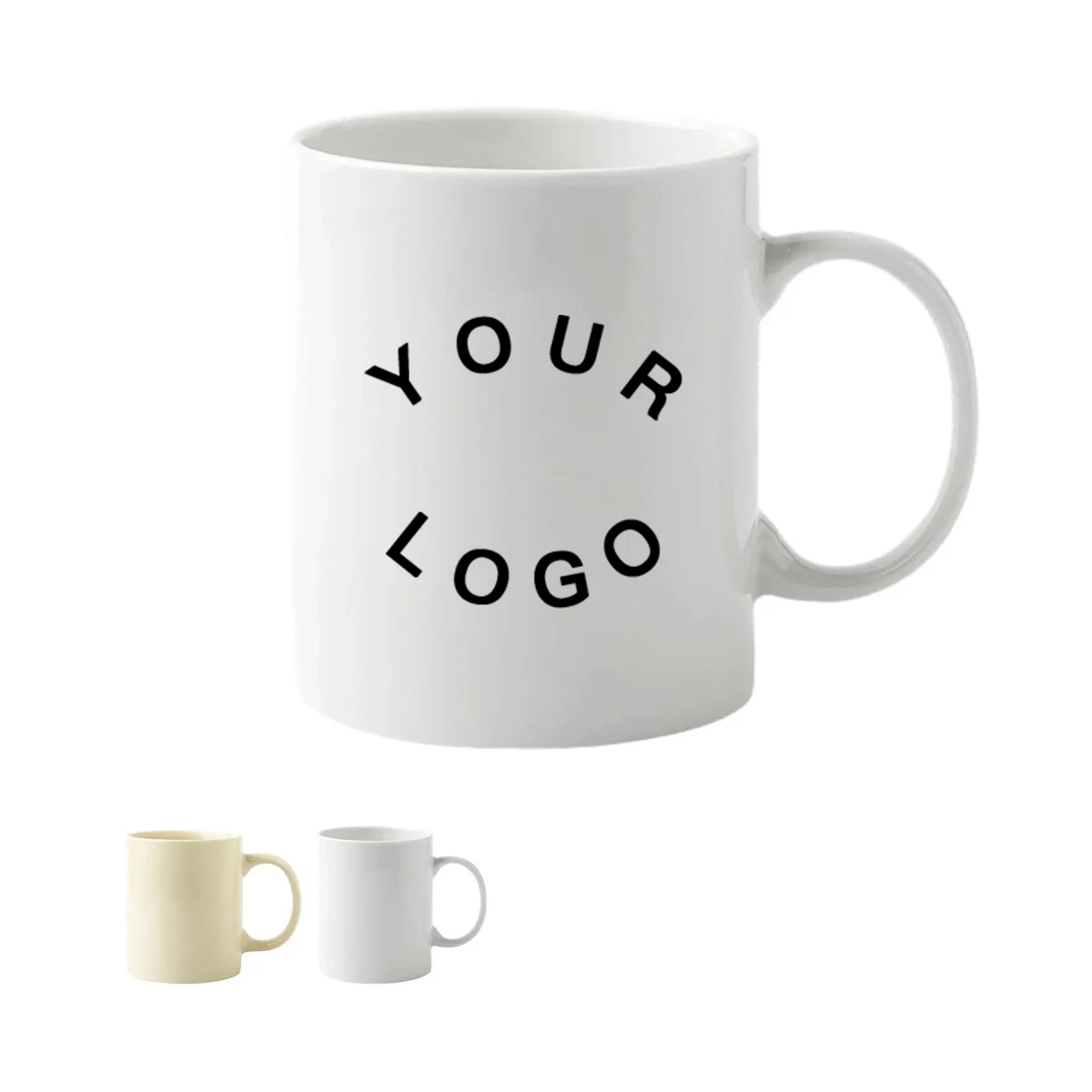 White Ceramic Coffee Cup 12oz for Daily Beverage 1
