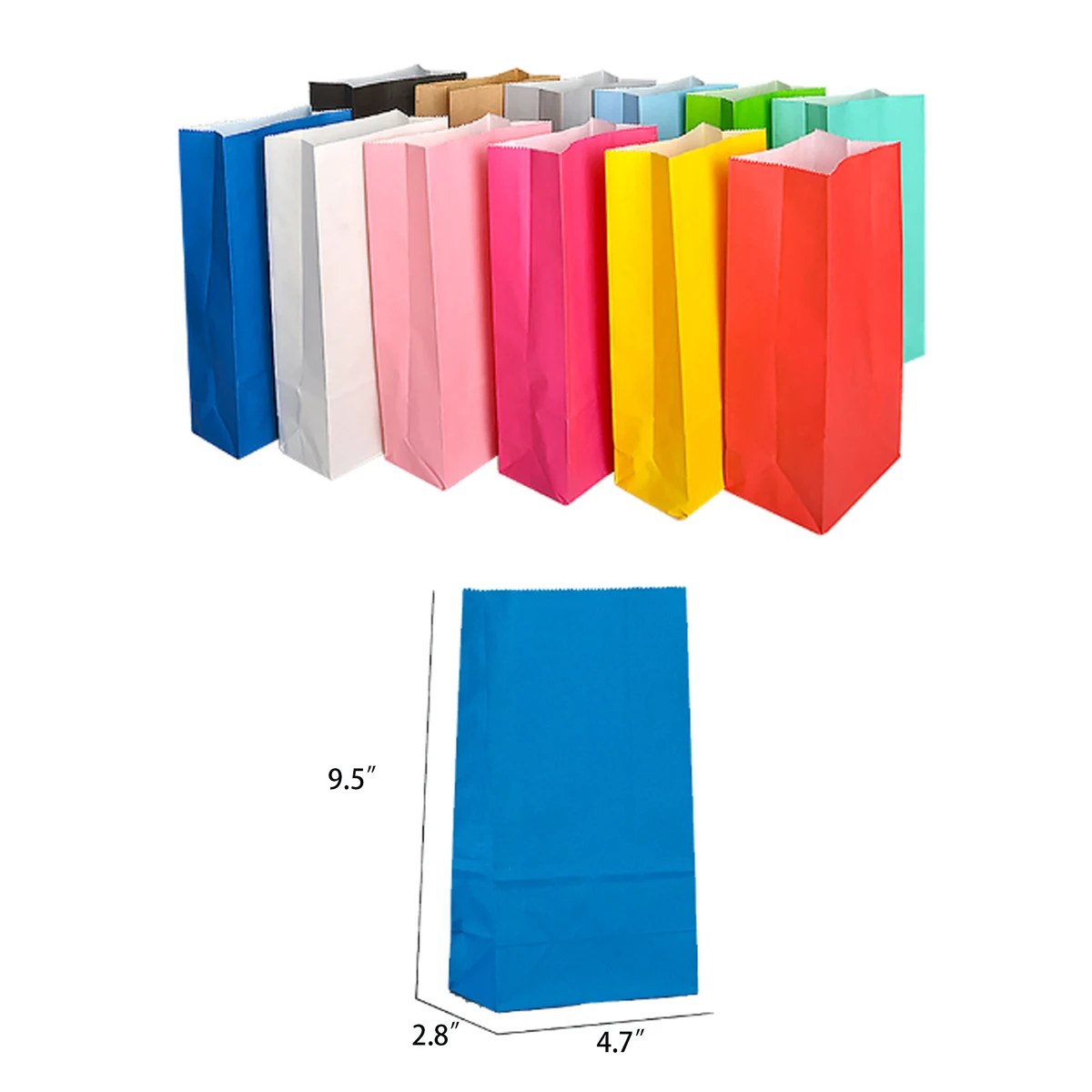 Colorful Natural Kraft Paper Candy Lunch Bag 1