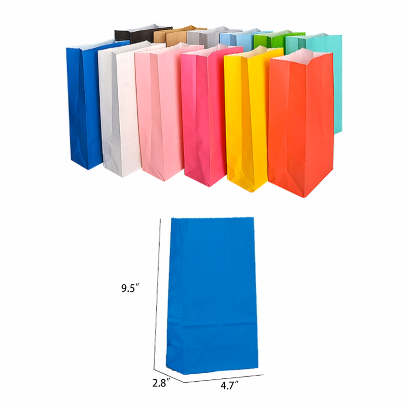 Colorful Natural Kraft Paper Candy Lunch Bag