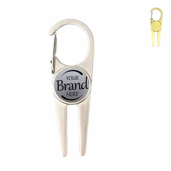 Custom Zinc Alloy Ball Marker Divot Tool — Professional Golf Accessory With Felt Marker