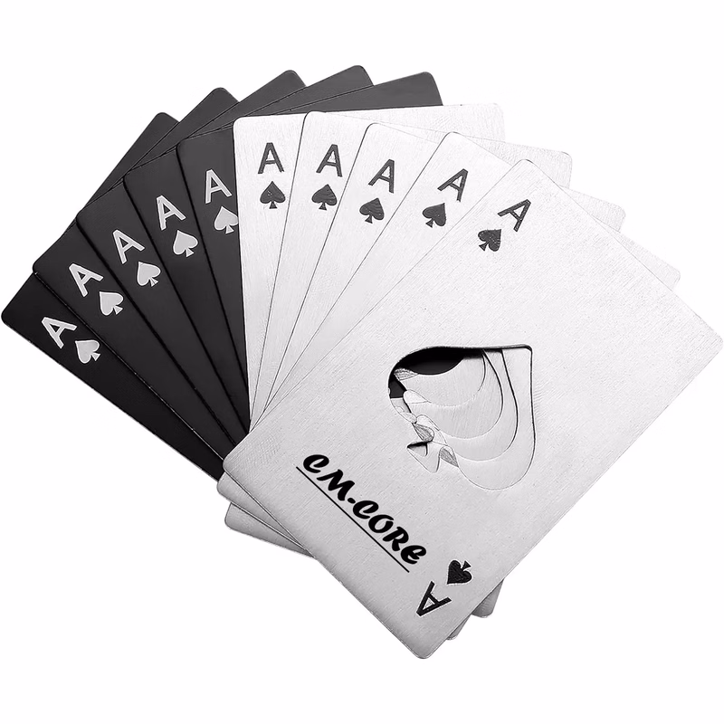 Portable Poker Card Ace of Spades Bottle Openers