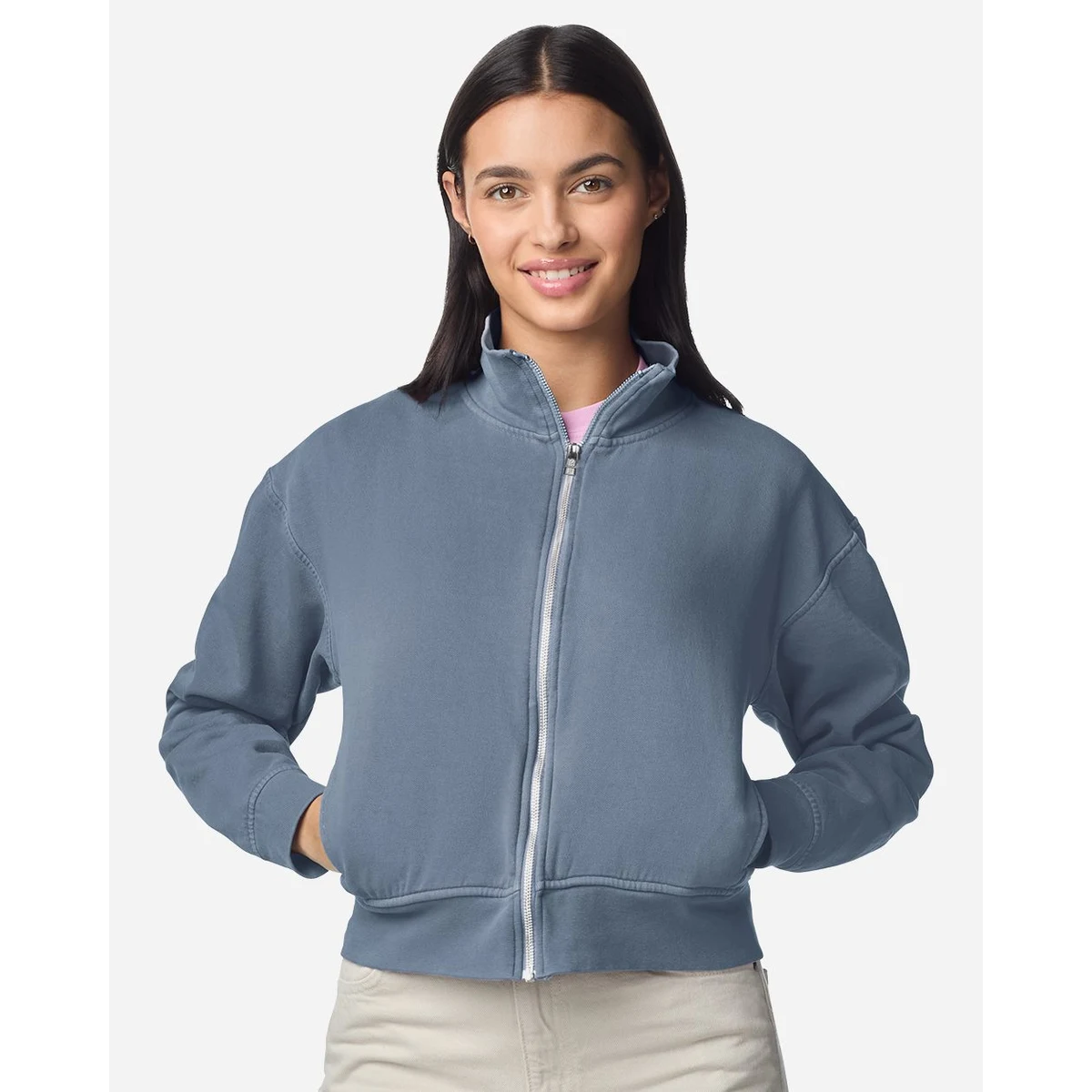 Women's Garment-Dyed Full-Zip Jacket - 1570L 1