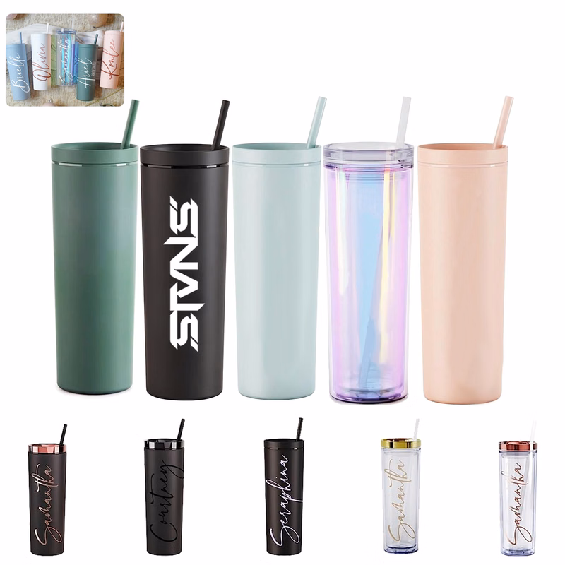 Personalized Tumbler With Lid and Straw Holographic 15 oz