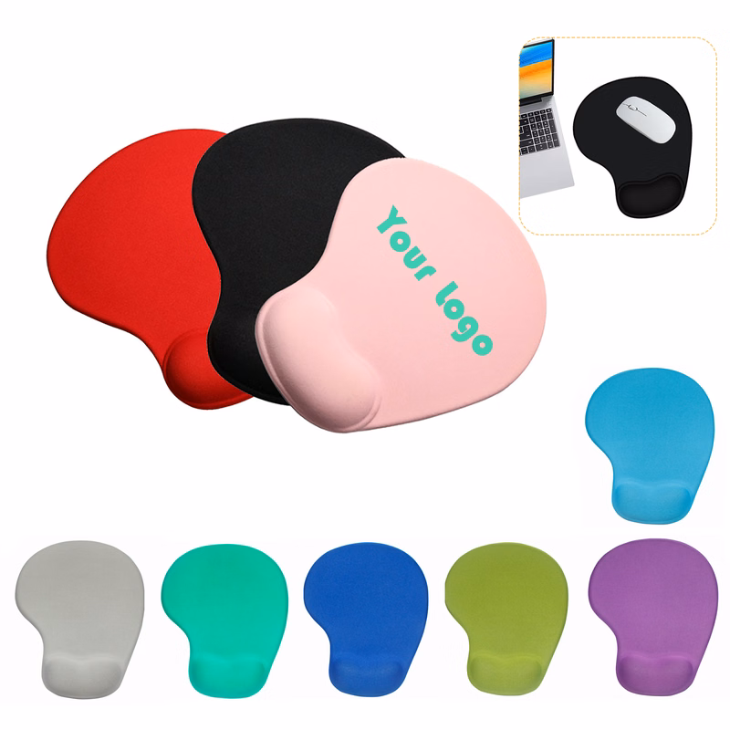 Full Color Silicone Mouse Pads w/ Wrist Rest MOQ 100 pcs