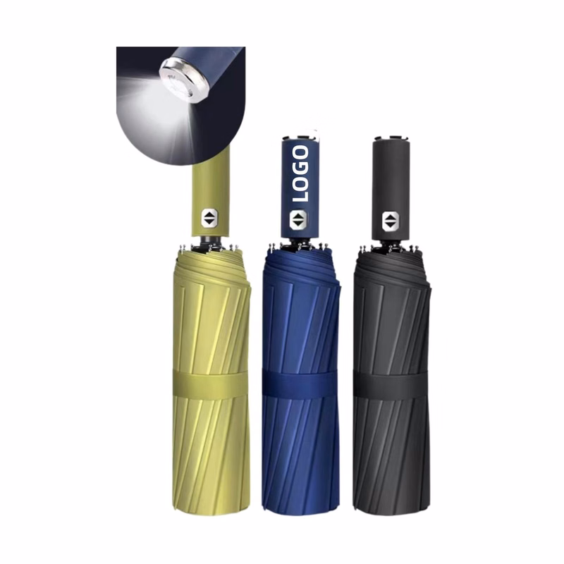 UPF50 Pongee Fabric LED Umbrella