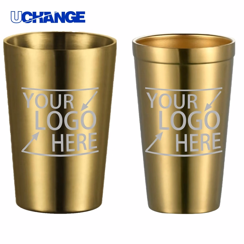 Golden Stainless Steel Pint Cup Container (15oz)