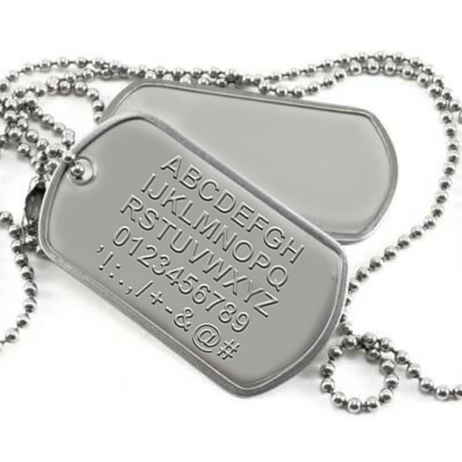 Stainless Steel Military Dog Tag 1