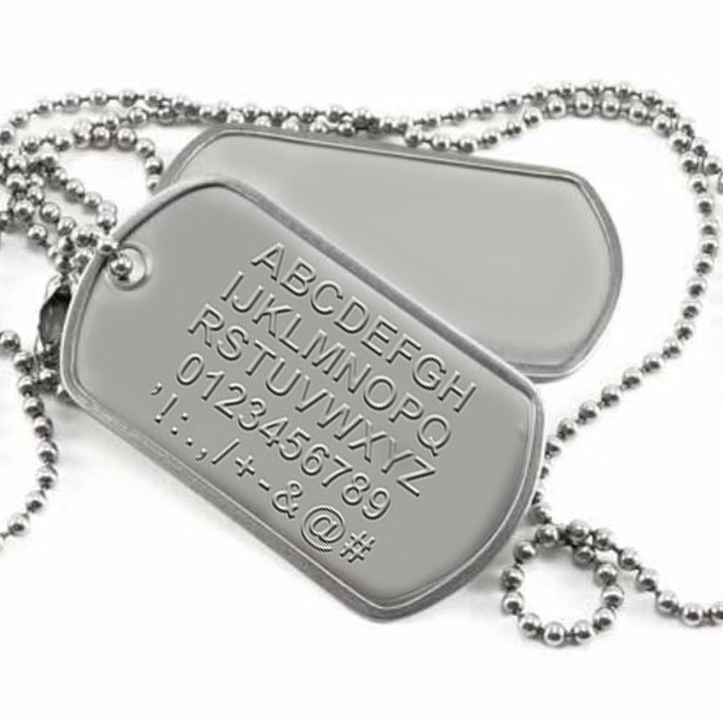 Stainless Steel Military Dog Tag