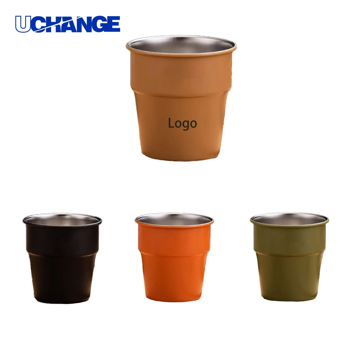 Stainless Steel Cup Container with Stepped Shape 1