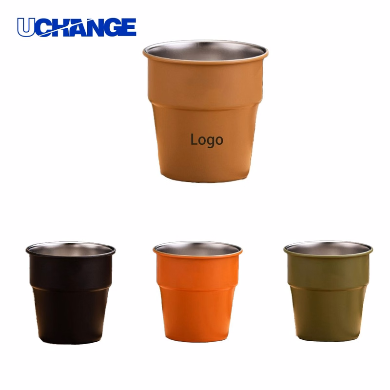 Stainless Steel Cup Container with Stepped Shape