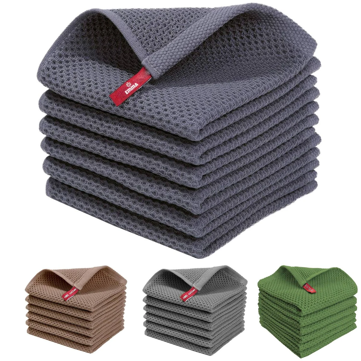 100% Cotton Waffle Weave Kitchen Dish Cloths 1