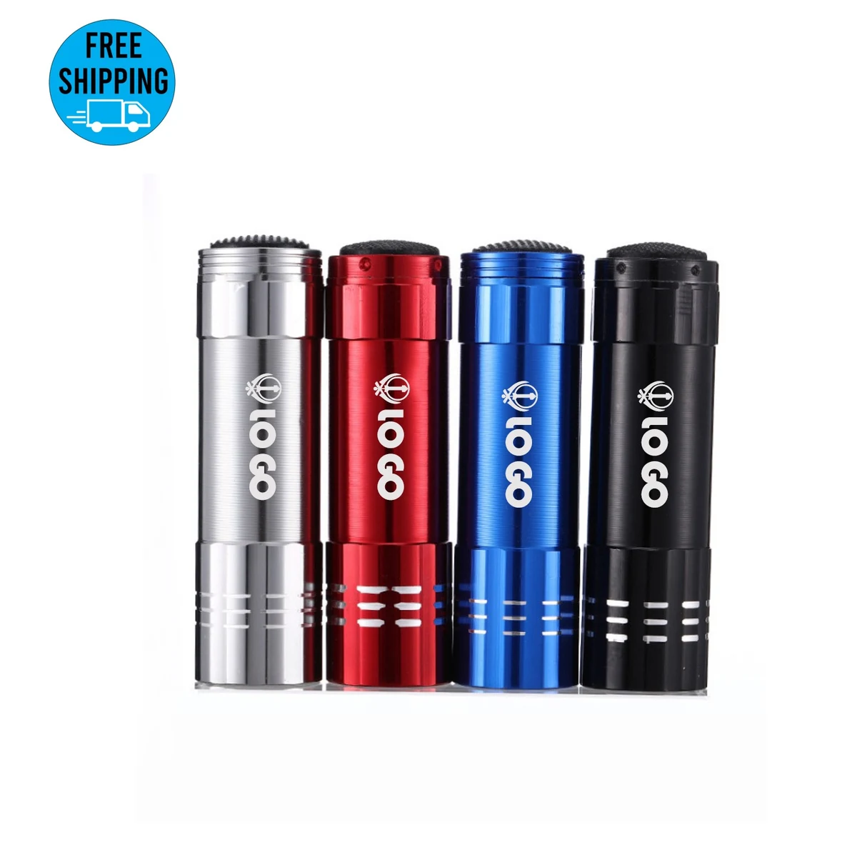 Aluminum 9 LED Flashlights with lanyards 1