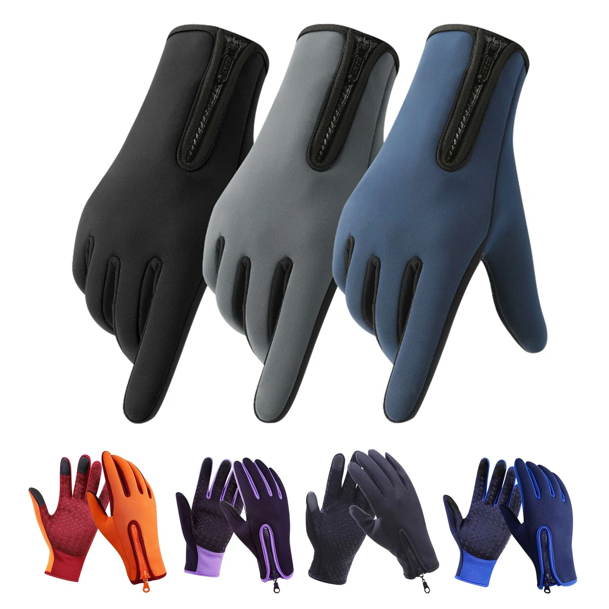 Water ProofGloves with Three-Touch Screen Fingers 1